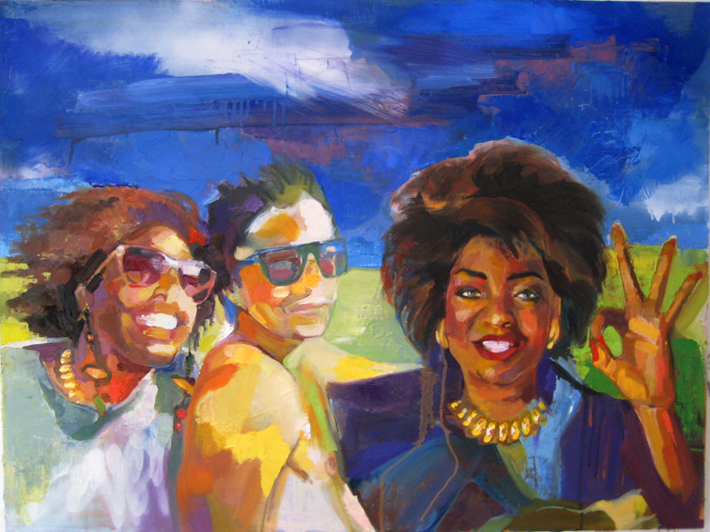 Me, Him, and Oprah, Oil on Canvas, 40"x 30"