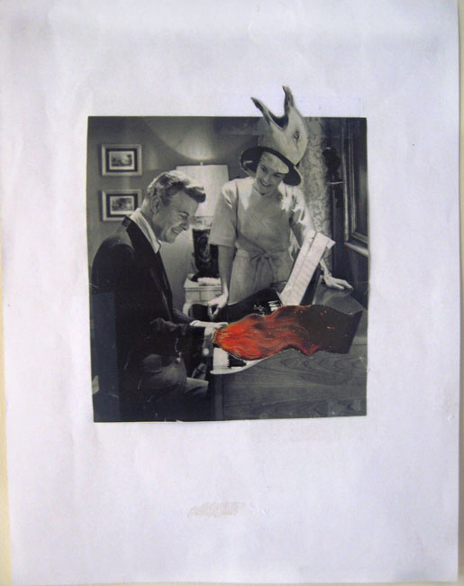 Magic Hands, Collage on paper, 8.5" x 11"