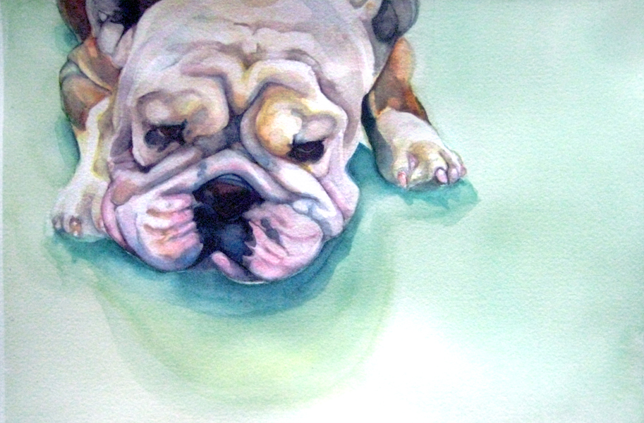 Norman, Watercolor on Paper, 14" x 10", sold