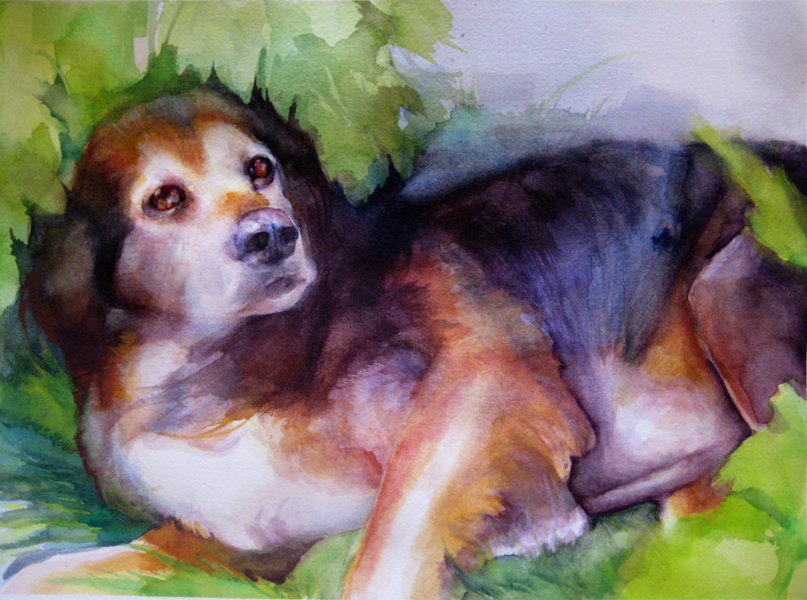 Baby, Watercolor on Paper, 14" x 10", sold
