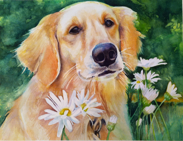 Lucy, Watercolor on Paper, 14" x 10", sold