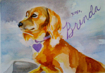Brenda, Watercolor on Paper, 7" x 5", 2009