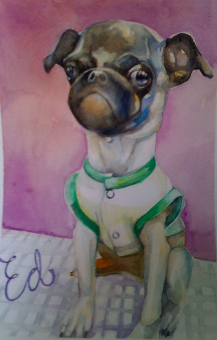 Ed, Watercolor on Paper, 7" x 10", 2009